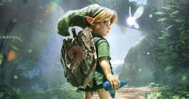 Young Link em Kokiri Forest em The Legend of Zelda: Ocarina of Time no Nintendo Switch 2